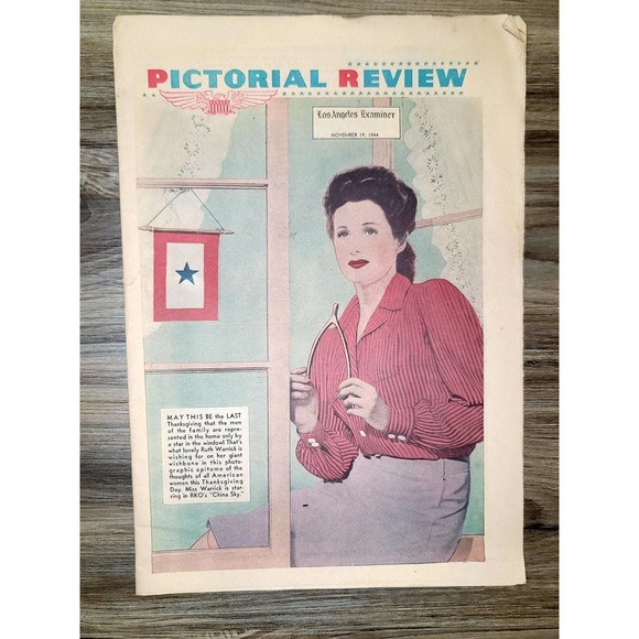 Vtg Pictorial Review Newspaper Los Angeles Examiner WWII - Picture 1 of 4